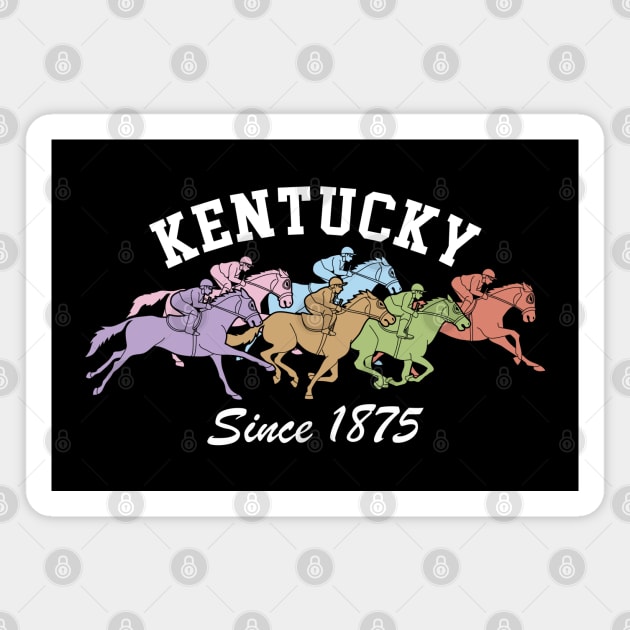 Derby Retro Kentucky Since 1875 Tee Funny Horse Race Vintage Magnet by Printofi.com